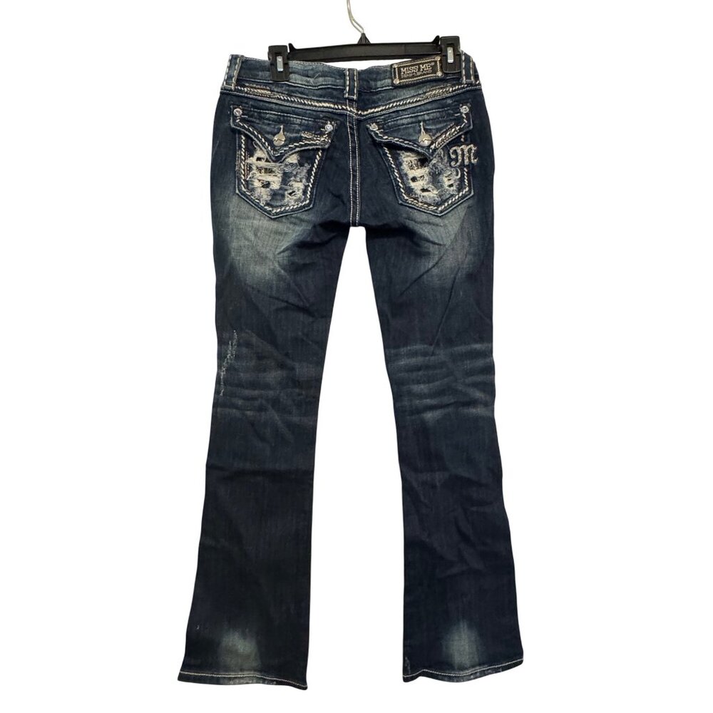 Miss Me Womens Denim Bootcut Jeans Size 27 Medium Wash Distressed